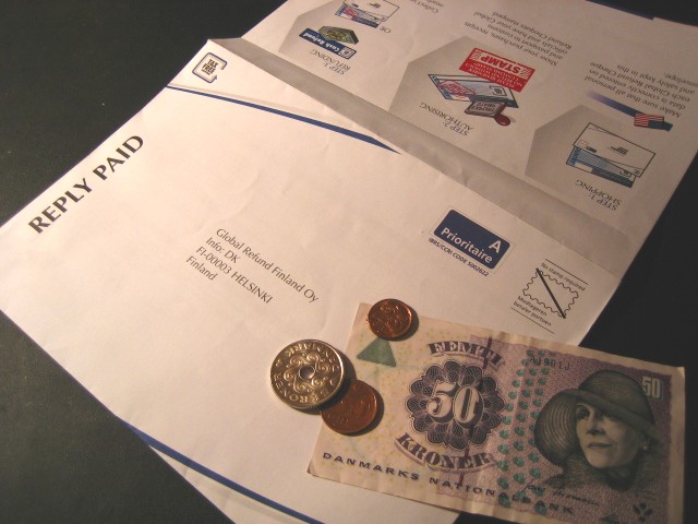 Tax Free - мой конверт и датские деньги